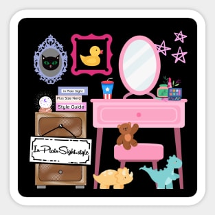 Inplainsight.style vanity Sticker